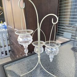 Beautiful Handblown Glass Candle Holders 