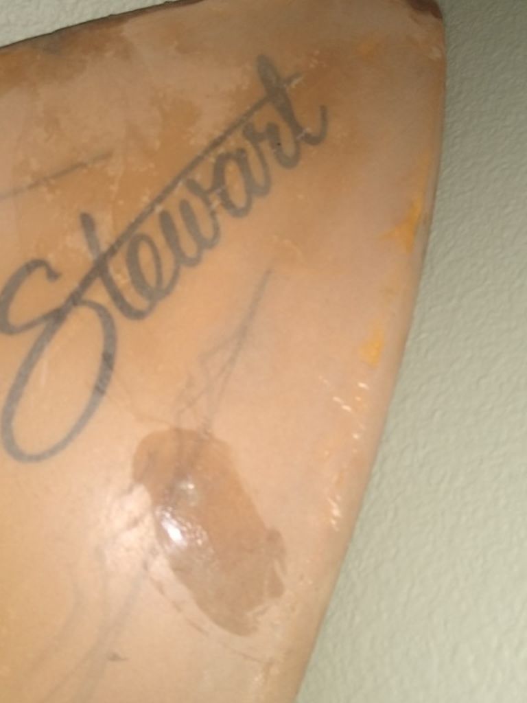 Vintage Stuart Surfboard Will Start The Bidding At 500 Very Cool With Fins Triple Fins In The Back Can't Find This Anymore