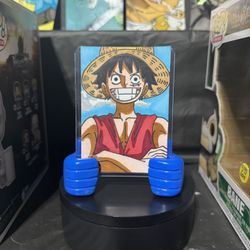 One piece Luffy art/sketch Card  in top loader