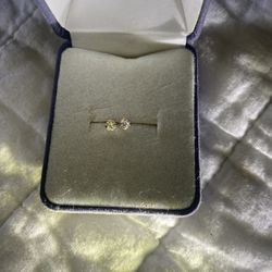 10K JCM CZ Stud Earrings 