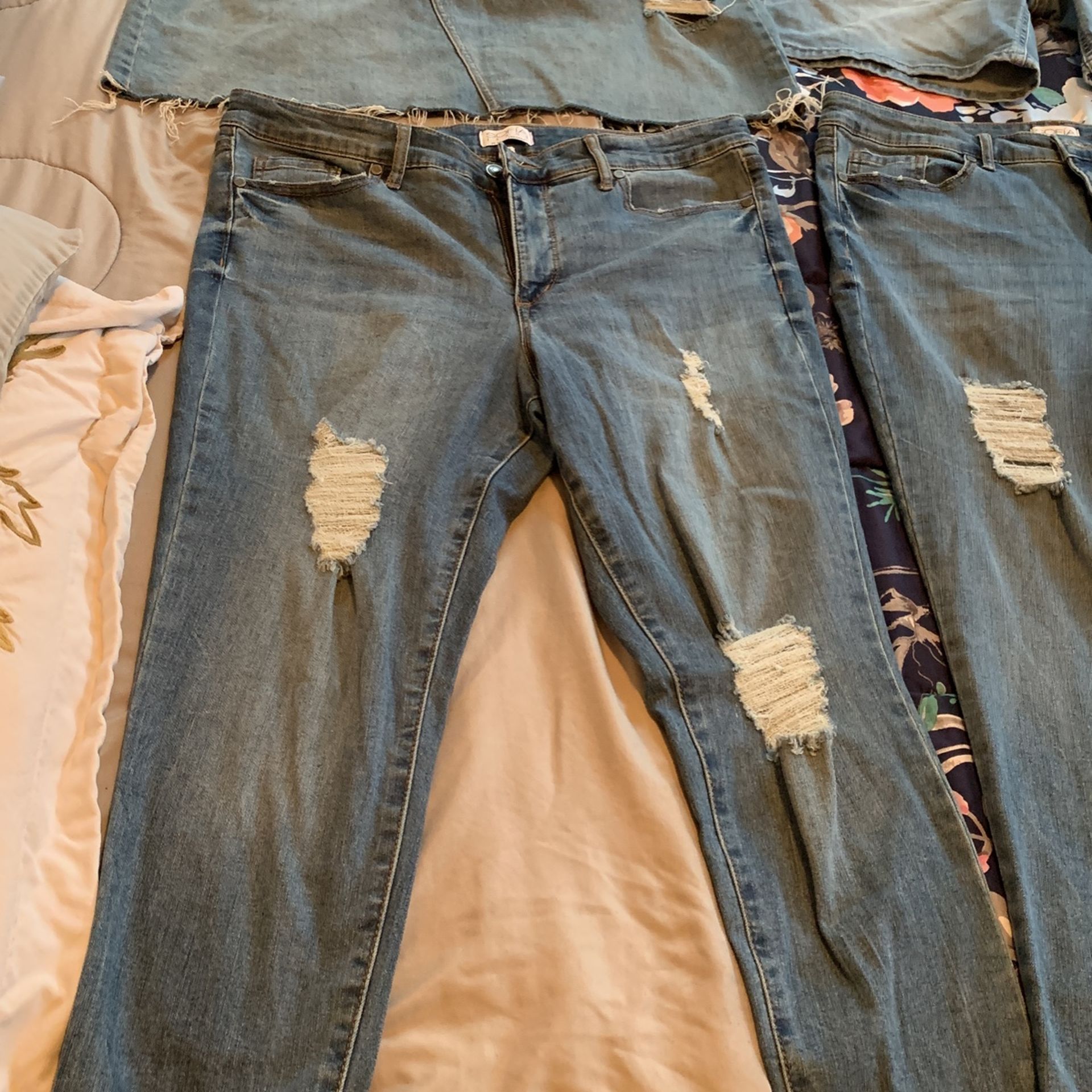 New Jeans And A New Skirt Plus A Pair Of Lee Jean Shorts
