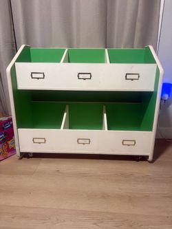 Bookcase/Kids Toy Storage Organizer with Wheels