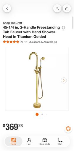 TopCraft Freestanding Tub Faucet with Hand Shower