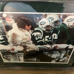Joe Namath Framed Photo Certified With Auto