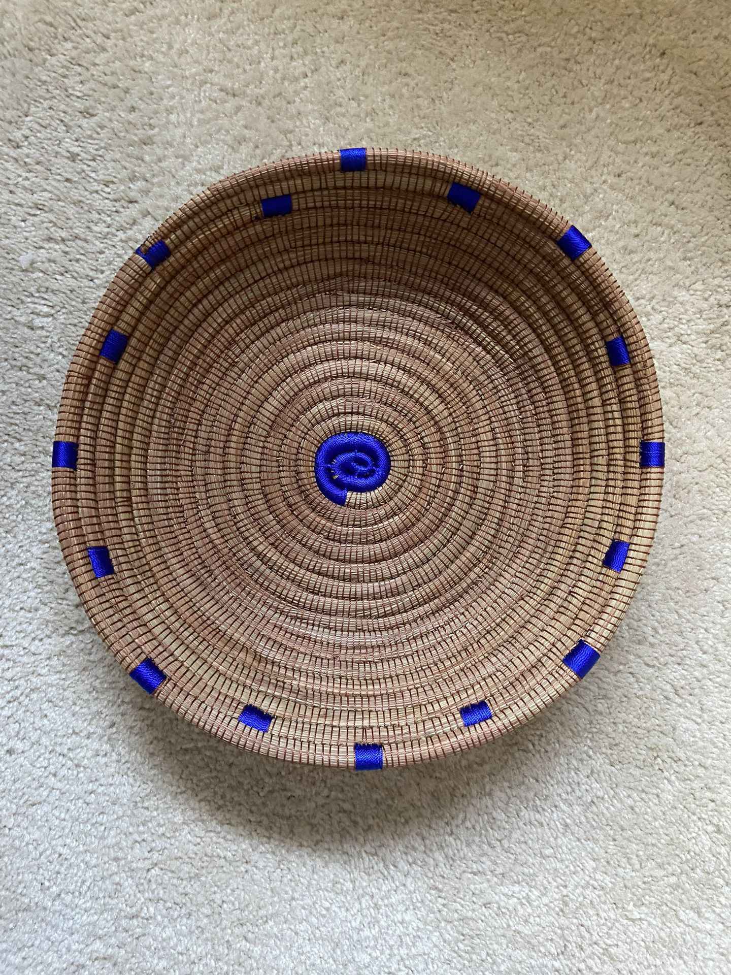 Blue & Brown Woven Basket 