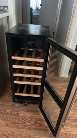 Wine fridge, with light and 2 temp zones