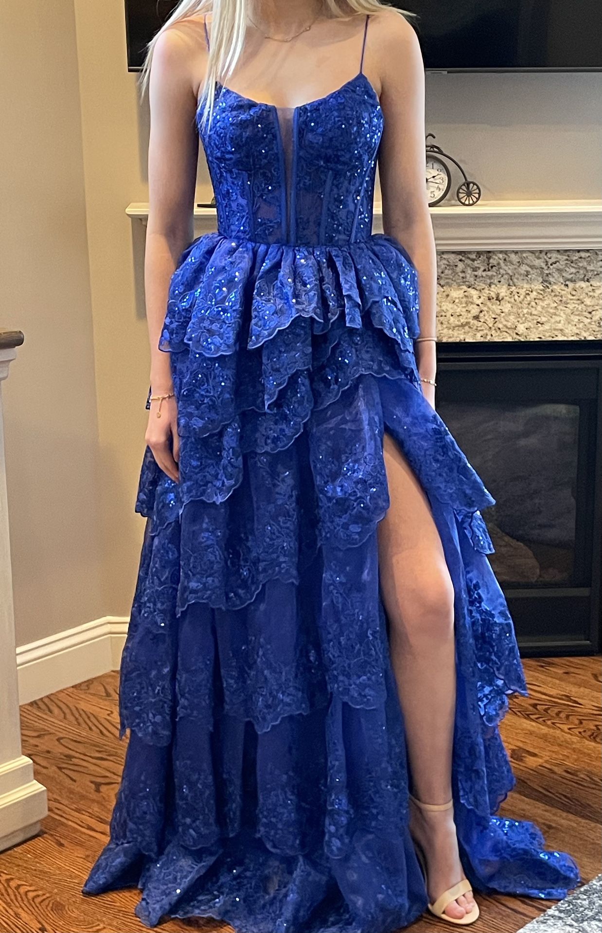 New Size 0 Royal Blue Jovani Prom/Pageant/Formal Dress/Gown/ #38144A