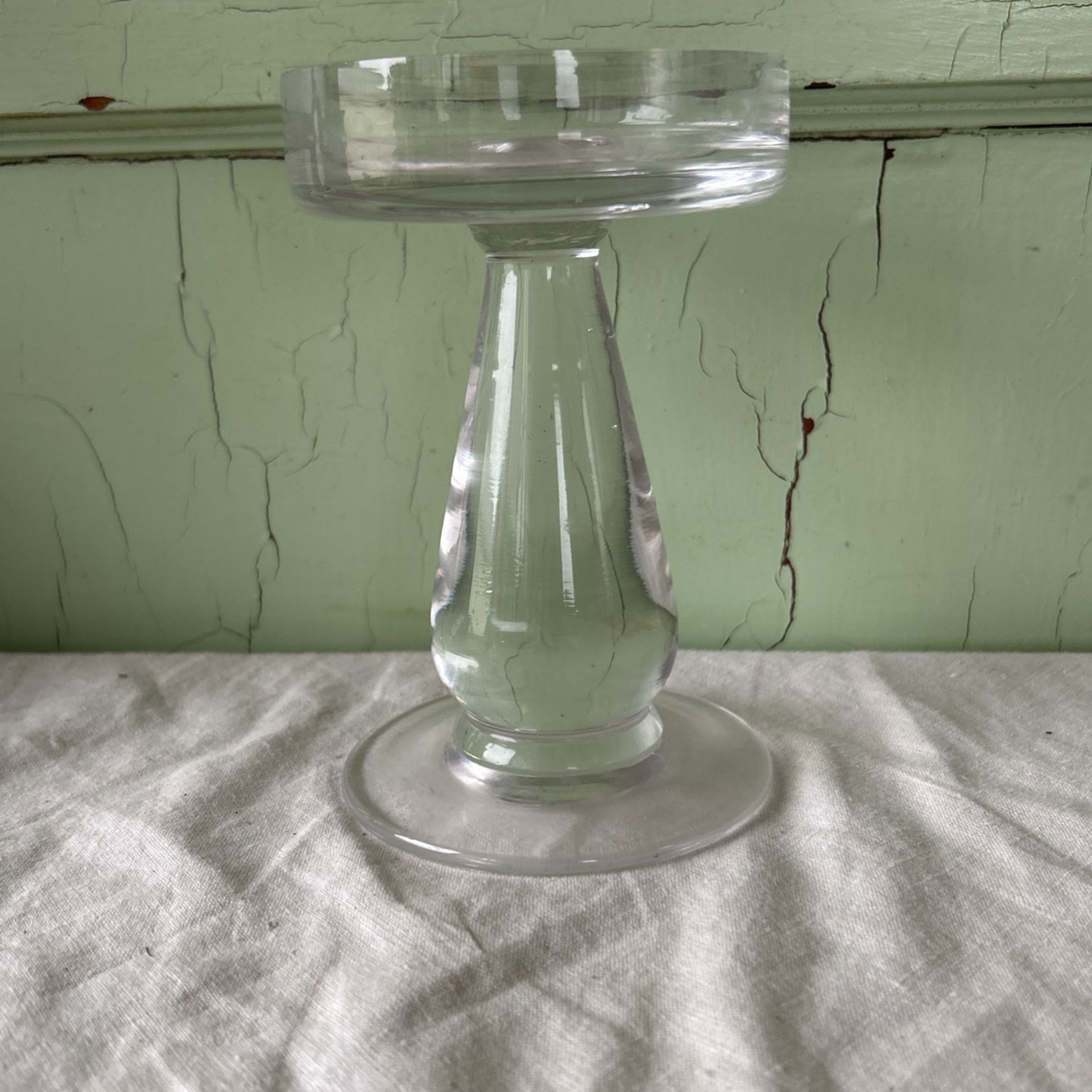 Vintage Libby Adenia 5.5” Clear Glass Pillar