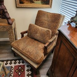 Vintage Minton-Spidell Louis XVI Arm Lounge Chair 
