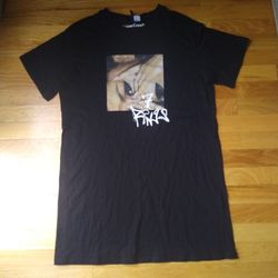  Ariana Grande 2019  7 Rings Black T-Shirt Mini Dress Size 6 Divided H&M 