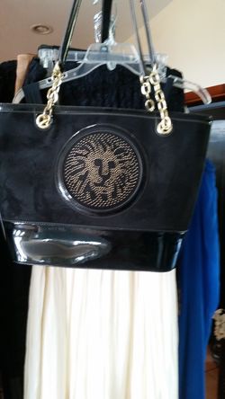 Lion Head Studded Handbag