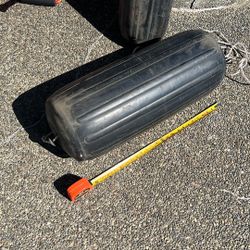 Black Polyform Boat Bumpers Center Hole 