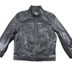 Michael Kors Leather Racer Jacket Size: XL