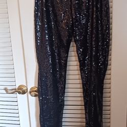 Women's Black Sequin Pants