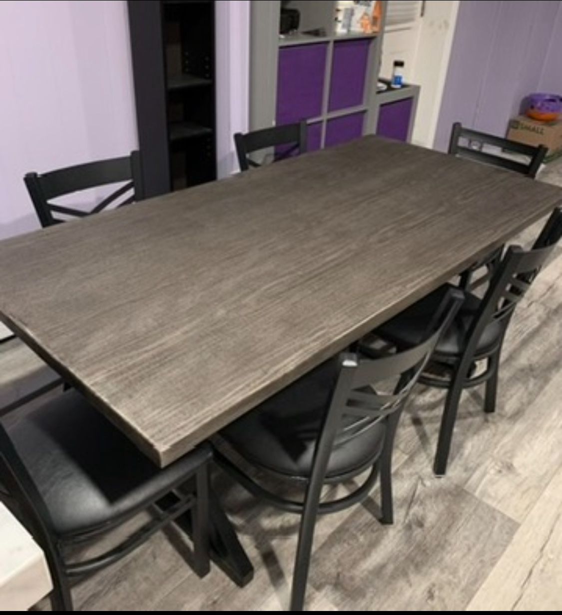 Large Black Dining Table Barely Used - Pick Up Only