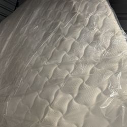 Cal King Mattress + 2 Box Spring Foundations + Refrigerator 