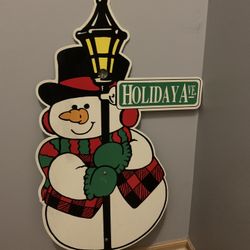 Snowman Yard Sign