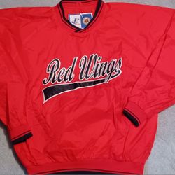 Adult Size Large Detroit Redwings Vintage Logo  Athletic Coat Jacket Pullover