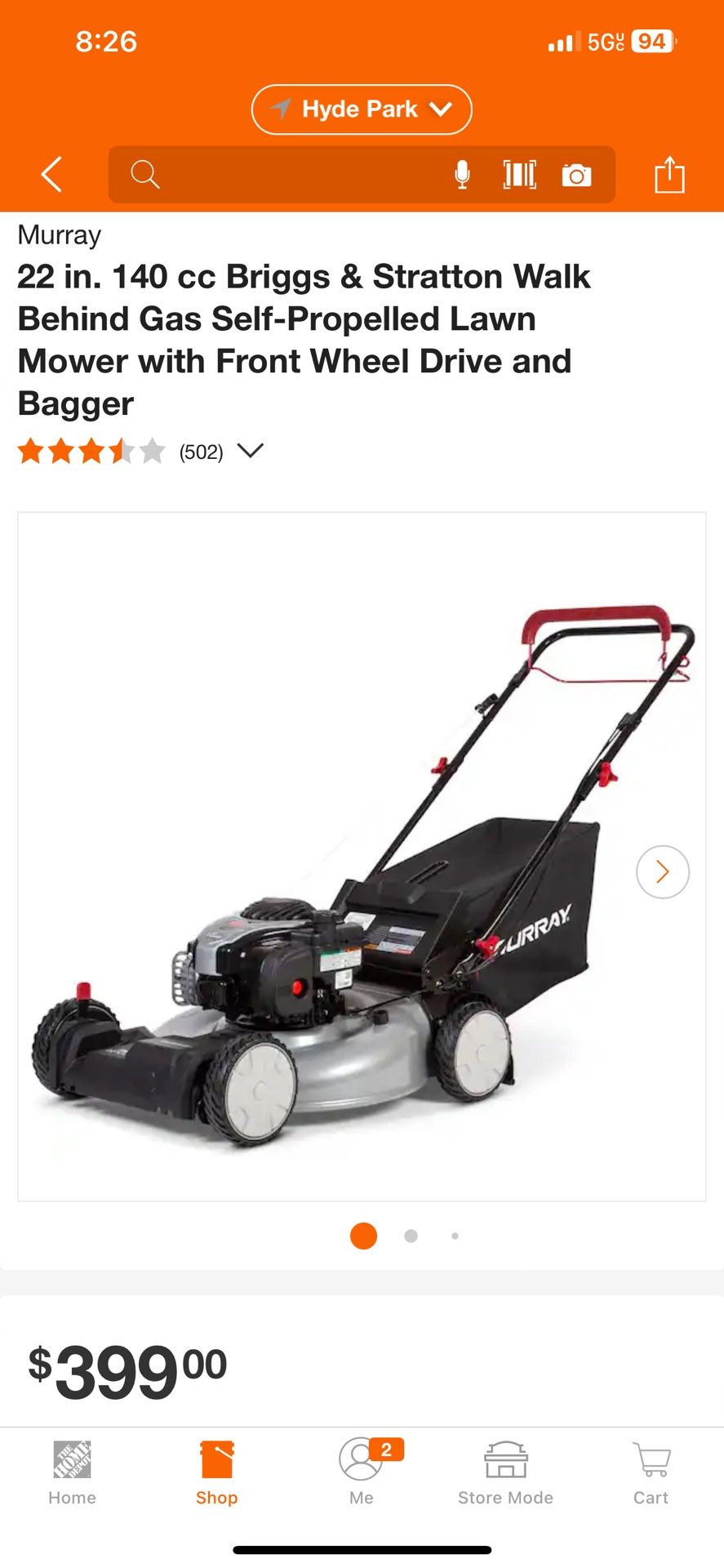 Lawnmower Murray Self propelled Like New Costumer To Home