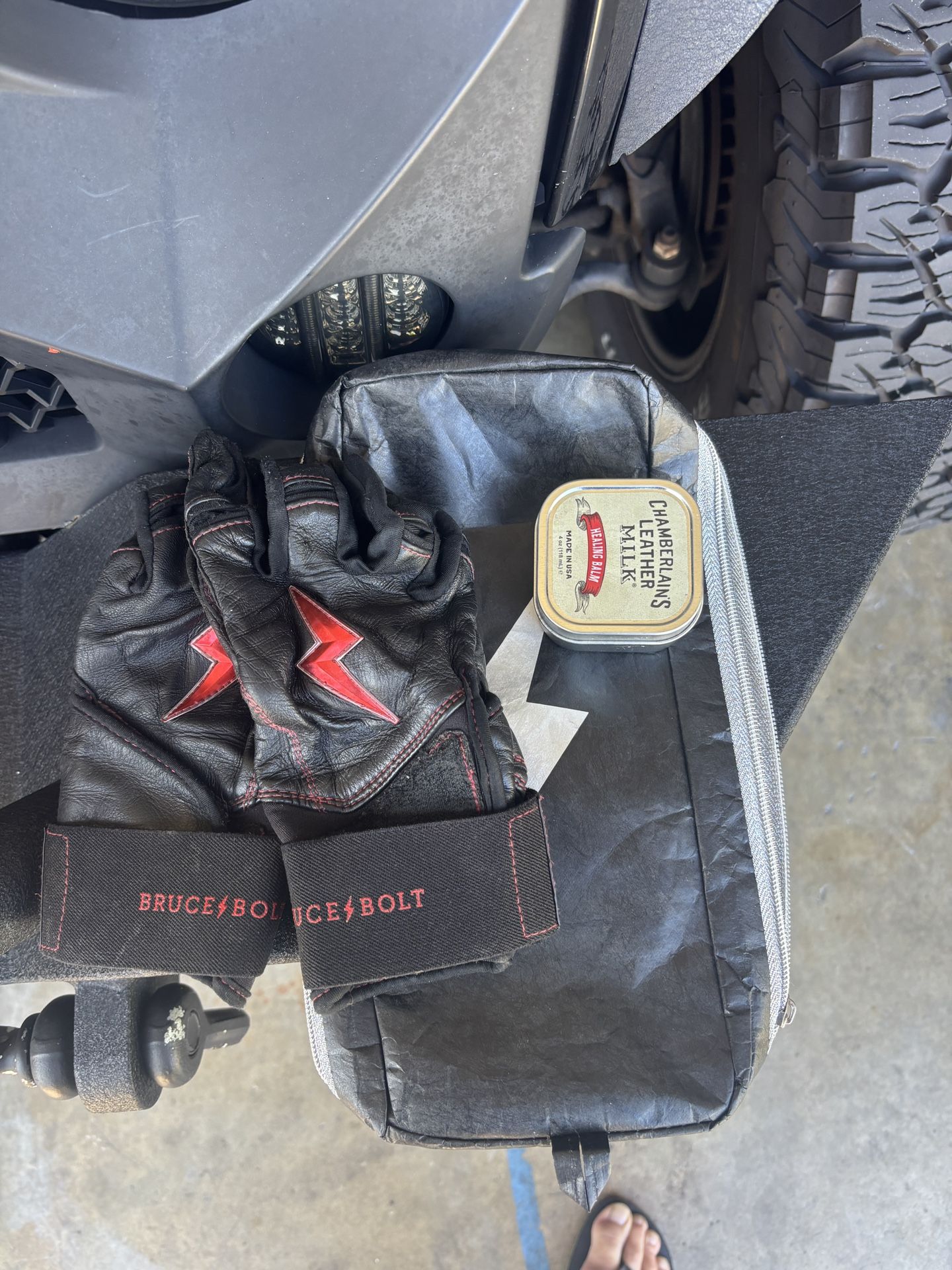 Bruce Bolt Baseball Batting Gloves- Youth L