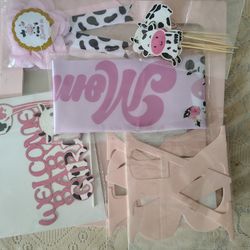 Baby Shower Girl Cow Theme Decorations 