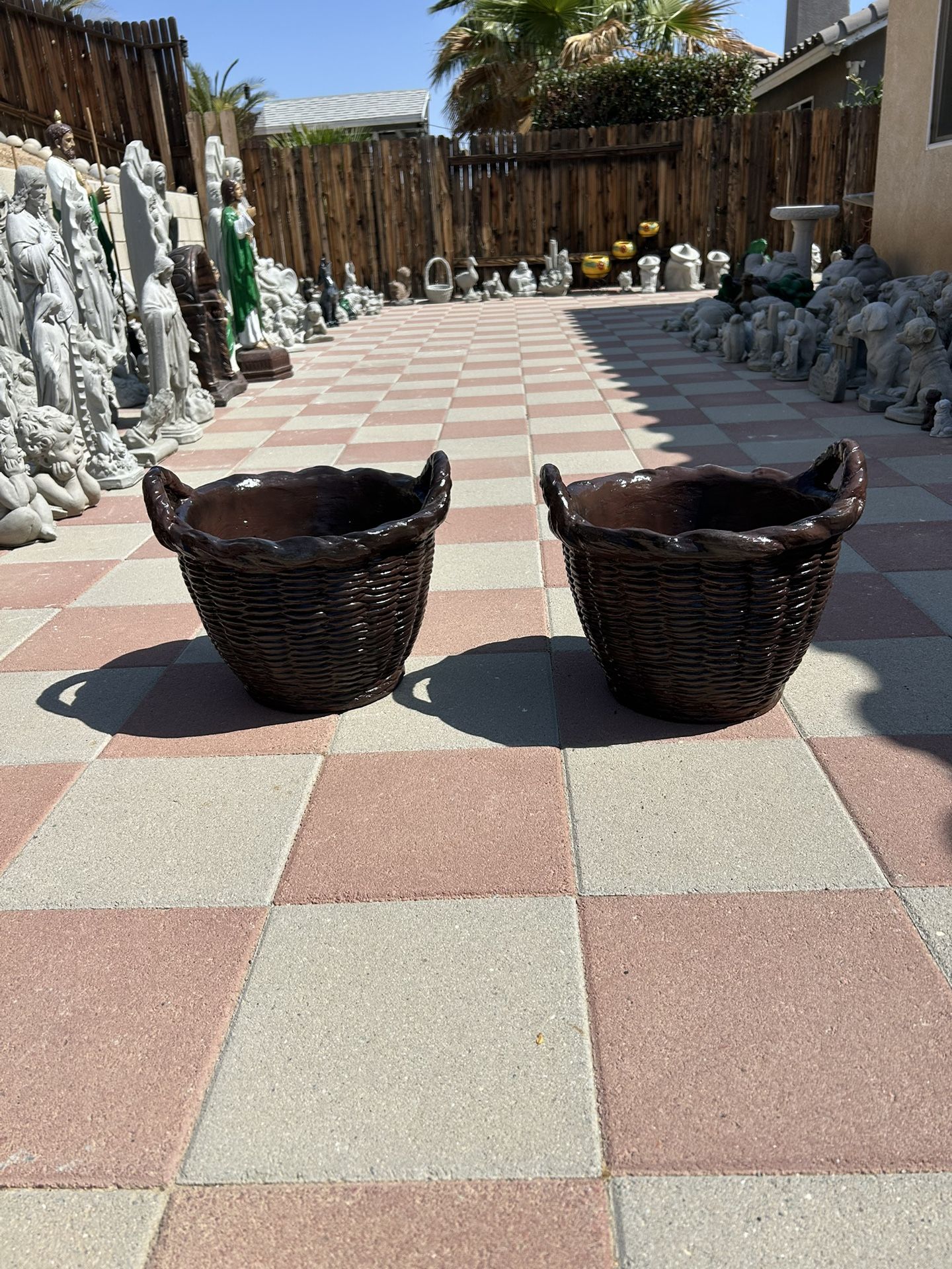 New Set Of Flower Pots Made Out Of Cement 