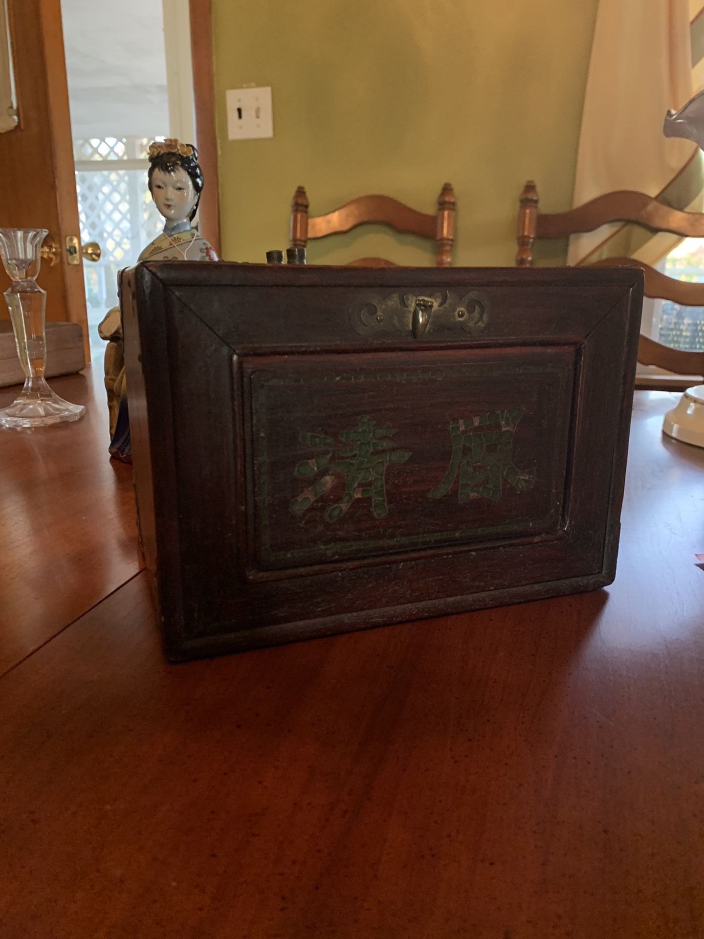 Vintage 1900s mah-jong bone set