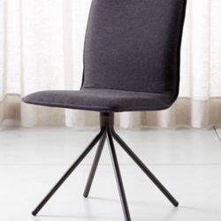 Crate and Barrel Modern Black Dining Chairs