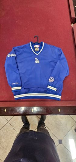 Men's Los Angeles Dodgers Mitchell & Ness Royal Vintage Logo Classic Nylon Pullover Jacket
