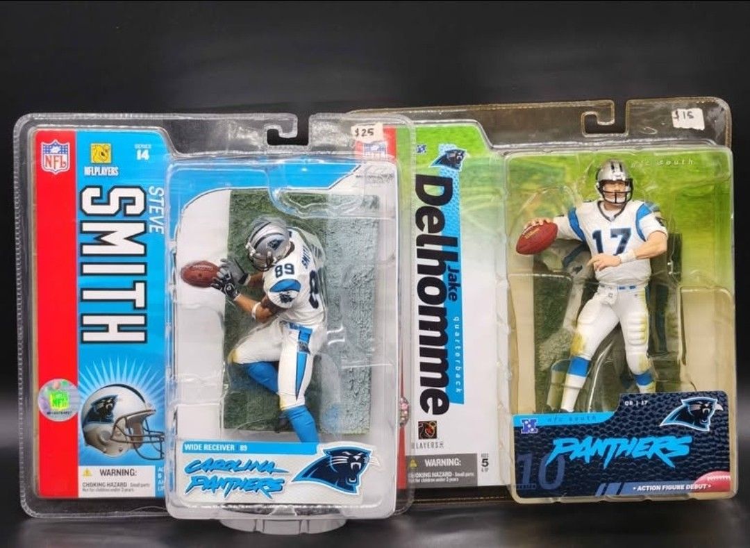 NFL Football Carolina Panthers McFarlane Figures New in Box - Early 2000's - Collector's Condition