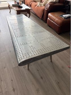 Airplane wing coffee table
