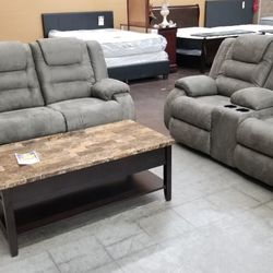 Top of the line Ashley dual reclining sofa and loveseat