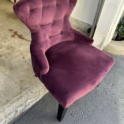 Purple Tufted Chair