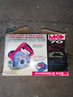 Red Black Silver MK 70 Handheld Masonry & Tile Saw Power Tool