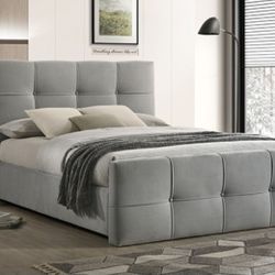 Brand New Grey Queen Bed Frame (Available In Eastern King)