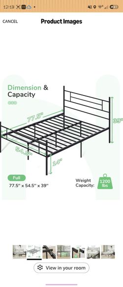 Full size metal bed frame