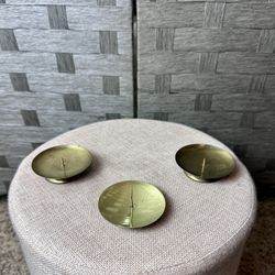 Vintage Solid Brass Candle Holders – Set of 3 | W. Germany Marked