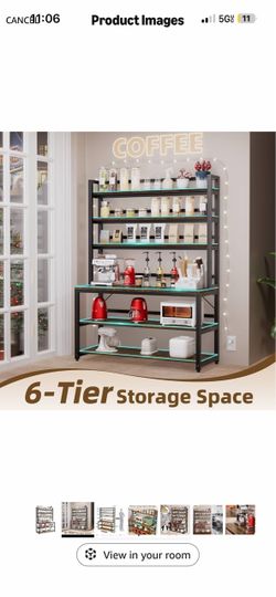6-Tier Metal Storage Shelf Unit