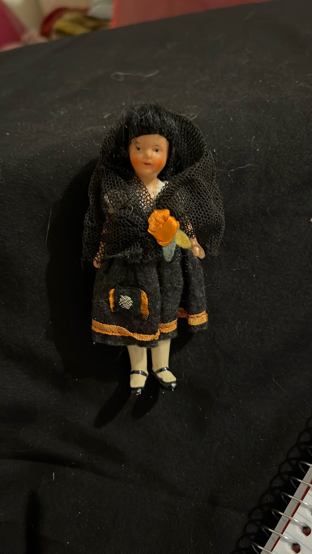 COLLECTABLE/VINTAGE MOURNING DOLL FROM GERMANY