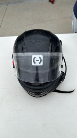 Racing helmet + NecksGen safety brace – Size Small – $80