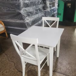 3-Piece Cross Back Farmhouse Style Dining Set(New)