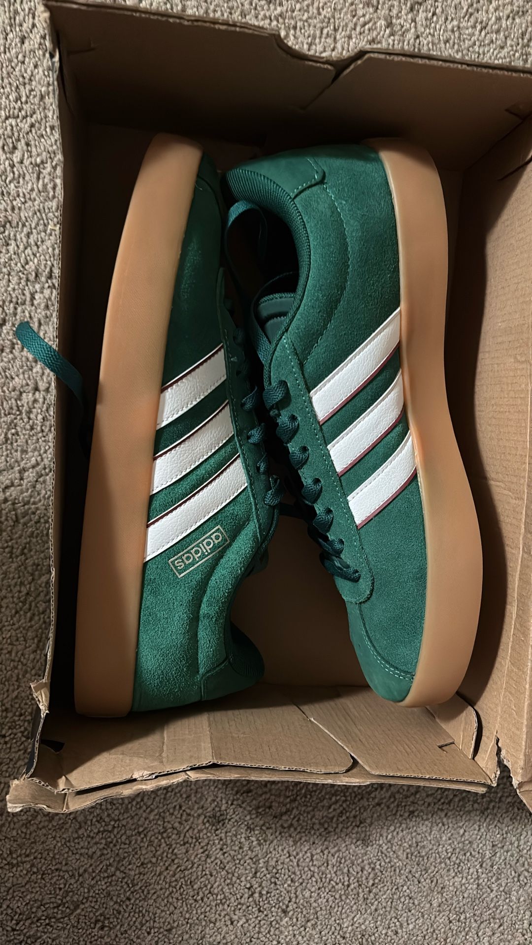 Adidas Green Suede VL Court Gum