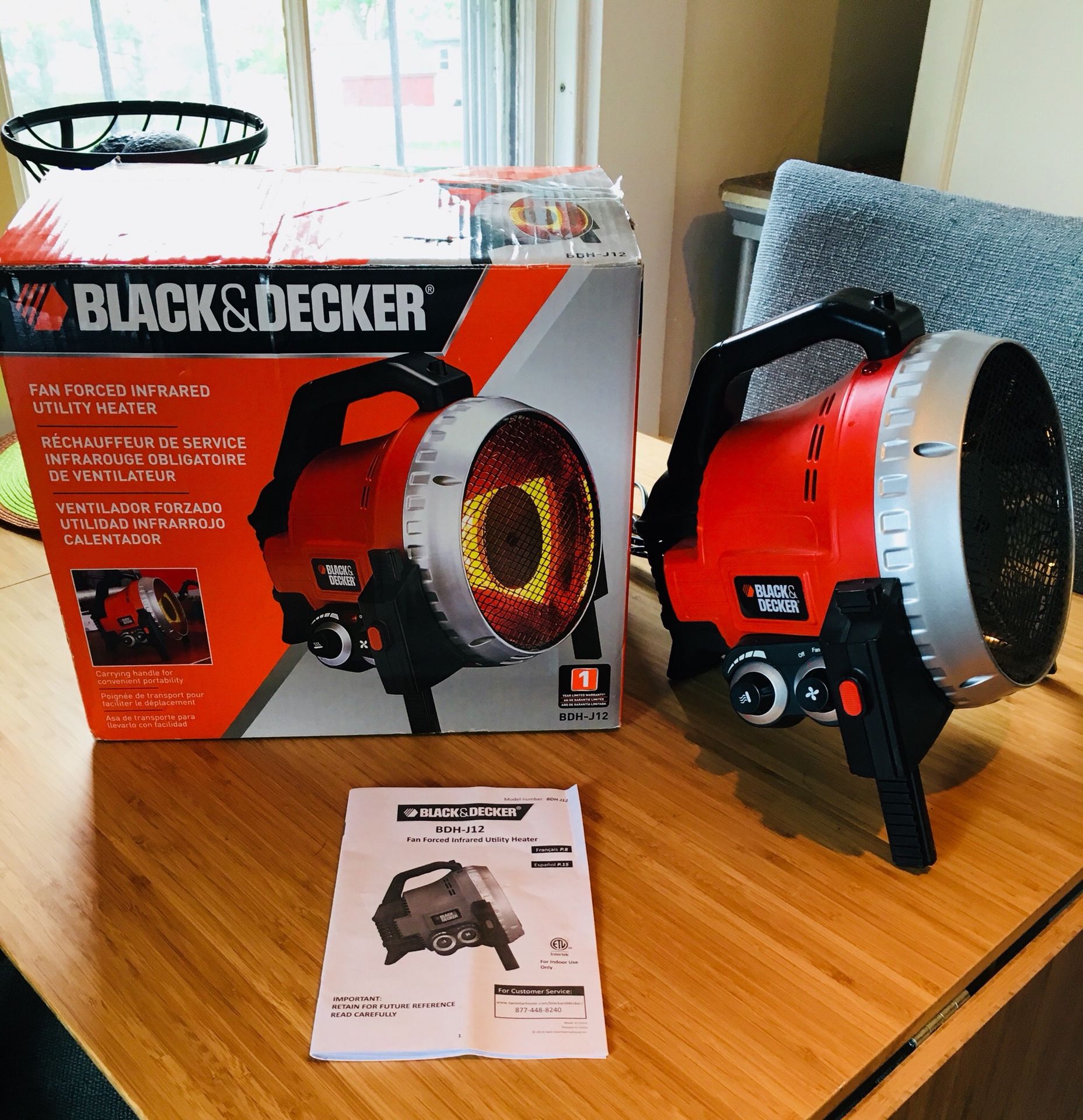 Black u0026 Decker Infrared 1500W Utility Heater for Sale in Canton, MA -  OfferUp