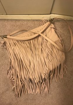 HM tassel crossbody bag/ pink