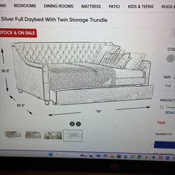 Full Size  Daybed W/Mattress