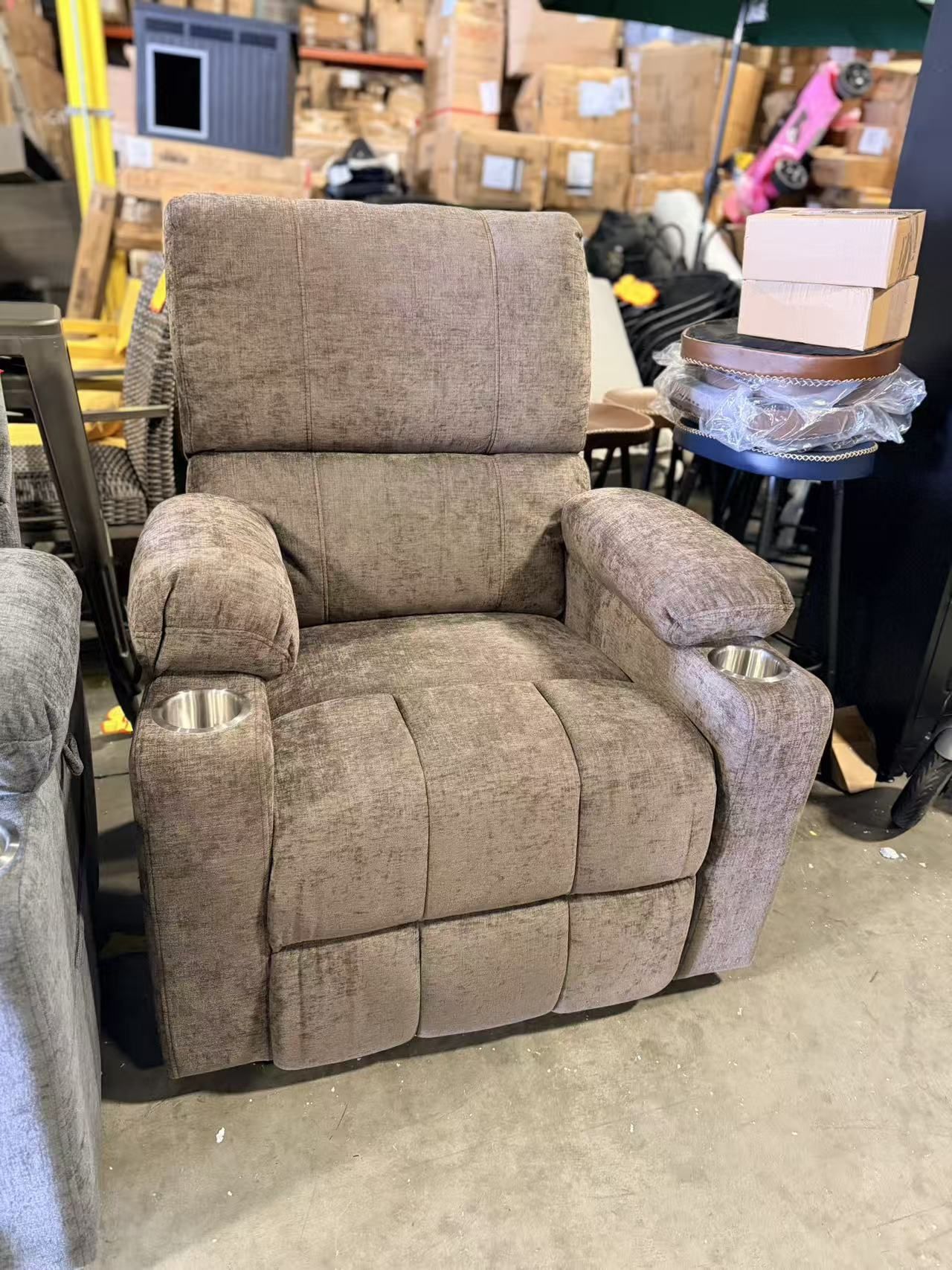 EONIX Dual Motor Lay Flat Power Lift Recliner Chair for Elderly brown $260 
