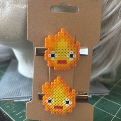 Perler Bead Hair Clips