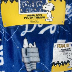 Dodgers Peanut Throw Blanket