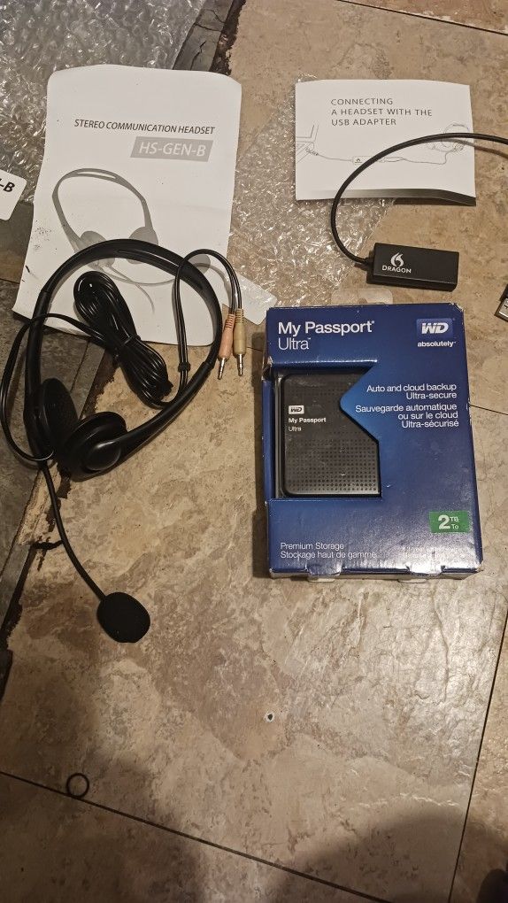 Communication Headset With USB Adapter