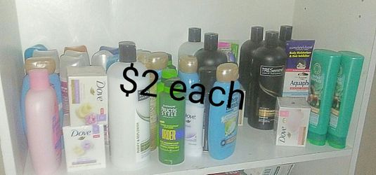 Shampoos conditioners dove bar etc